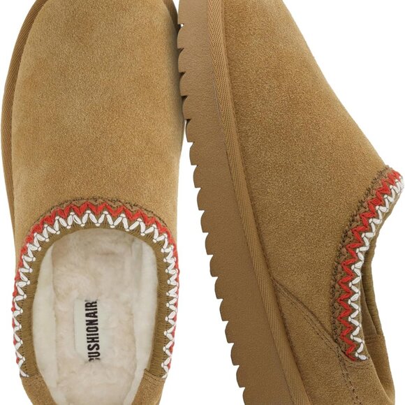 Keto Womens Suede Mule Slippers Cozy Memory Foam Faux Fur Wide Widths - Picture 1 of 9